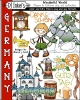 Germany Clip Art for kids, travel and country study in our Wonderful World by DJ Inkers