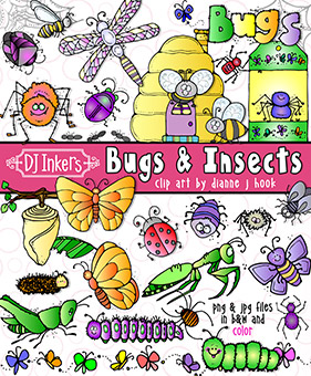 Doodle Bugs and Insects Clip Art Download
