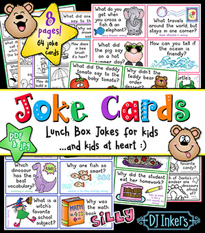 Joke Cards Collection - Printable Lunch Box Jokes for Kids