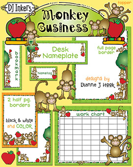 Monkey Business Borders and Classroom Kit Download
