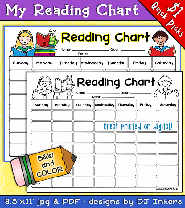My Daily Reading Chart - Digital or Printable Download