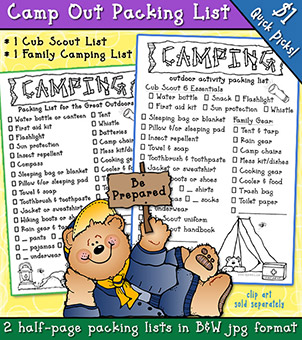 Camping Essentials Packing List Printable Download