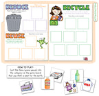 Learn to Reduce, Reuse, Recycle with this fun file folder game by DJ Inkers