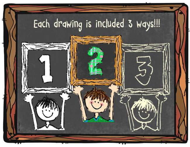 Chalk & Crayon Alphabet Clip Art Download