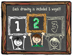 Chalk & Crayon Alphabet Clip Art Download