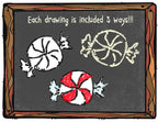 Merry Holiday Chalk & Crayon Clip Art Download