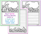 Lined borders for spring writing prompts by DJ Inkers