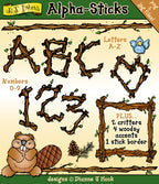Alpha-Sticks Clip Art Alphabet Download