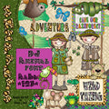 Rain forest clip art, printables and font for kids and crafting by DJ Inkers