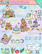 Cute baby clip art for the first year by DJ Inkers