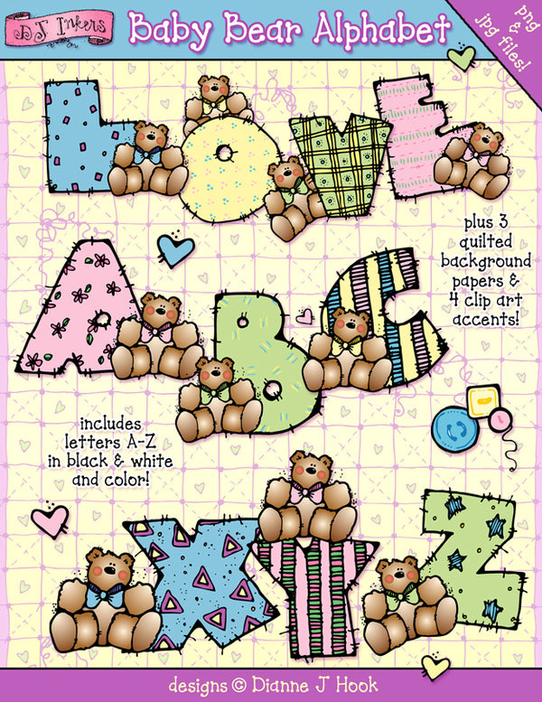 Baby Bear Alphabet Clip Art Download