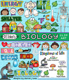 Make science fun with Biology clip art for teachers and kids by DJ Inkers