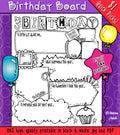 My Birthday - Printable Journaling Board Download