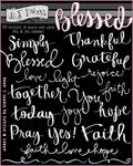 Blessed inspiring words with beautiful brush lettering by DJ Inkers