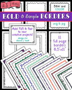 Bold and Simple Borders Clip Art by DJ Inkers