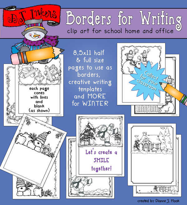 Winter Borders for Writing Download