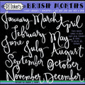 All 12 months in hand drawn brush lettering by DJ Inkers