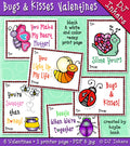 Cute bug themed valentines for kids by DJ Inkers