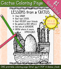 Lessons from a Cactus Coloring Page Download