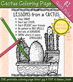Lessons from a Cactus Coloring Page Download