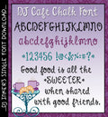 Order a smile with this hand-written cursive chalkboard style font by DJ Inkers