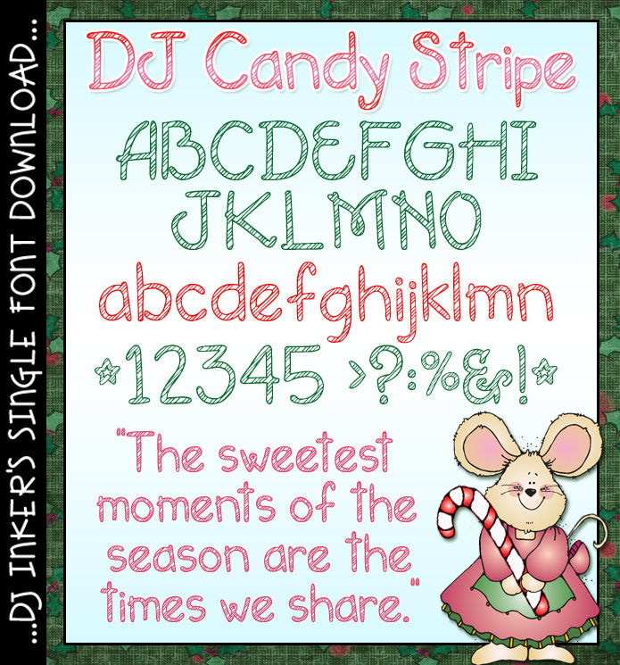 DJ Candy Stripe Font Download
