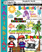 Caribbean Clip Art for Beach, Bahamas & Jamaica