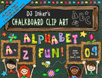 Chalk & Crayons Alphabet clip art for kids by DJ Inkers