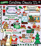 Cute, classic clip art for creating smiles at Christmas time by DJ Inkers