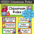 Cute classroom rule cards for teachers, bulletin boards and administrators by DJ Inkers