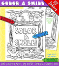 Color A Smile Printable Coloring Page Download