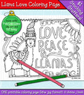 Llama Coloring Page