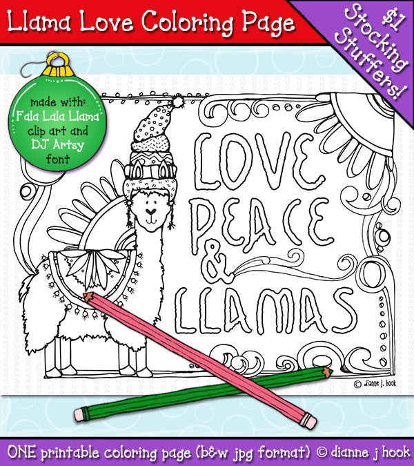 Llama Coloring Page