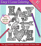 Easy 2 Love Printable Coloring Page