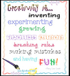 Creativity is quote made with DJ Inkers Super Font-astic fonts
