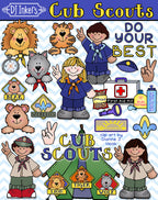 Cute Cub Scout clip art for kids by DJ Inkers