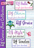 DJ Cursive Fonts Collection Download