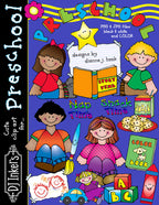 Cute preschool clip art for teachers and smiles for little learners by DJ Inkers