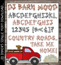 Give your text some country charm with DJ Inkers' rustic Barn Wood font