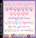 Cute Candy Hearts font for Valentine's Day by DJ Inkers