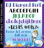 Add a sparkle to your creations with our fabulous DJ Diamond font