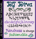 Add style and flair with DJ Diva - a sassy, swirly font by DJ Inkers