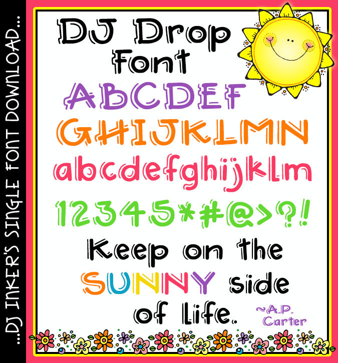 A cute, bold drop shadow font by DJ Inkers