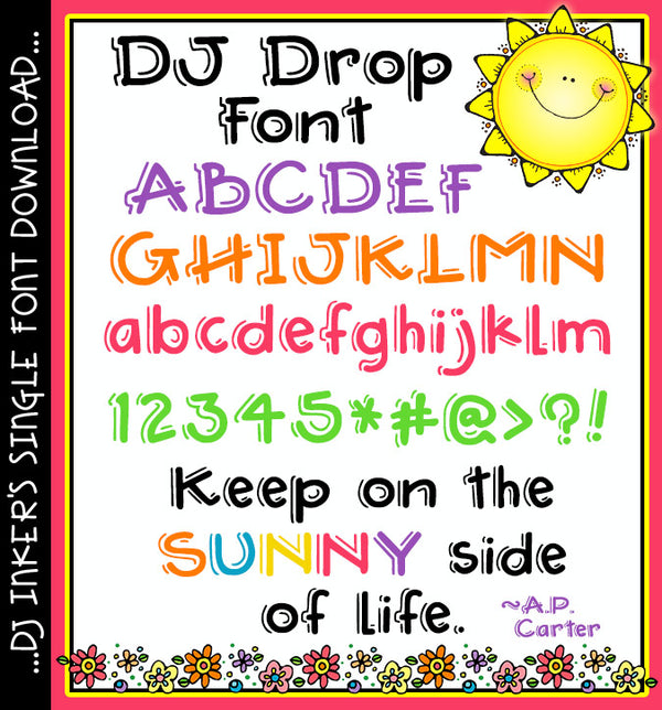 A cute, bold drop shadow font by DJ Inkers