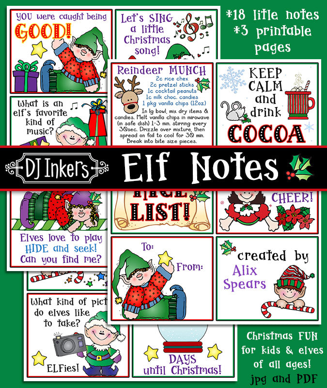 Elf Notes - Printable Holiday Fun for Kids