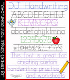 DJ Fonts for Preschool and Kindergarten - Pre-K Font Collection