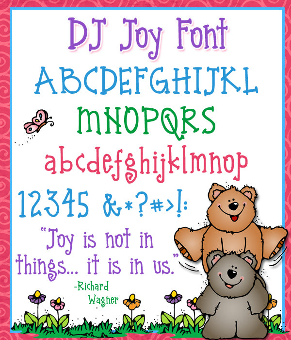Joy is not in things, it is in us quote with font by DJ Inkers