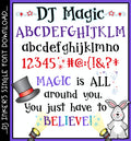 DJ Magic Font is cute, bold and perfect for headlines and creative projects