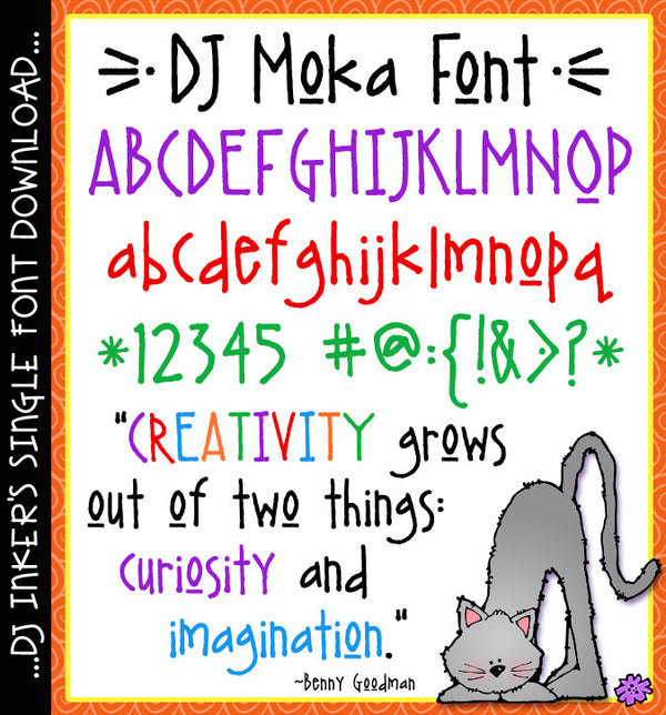 Spice up your projects with our playful DJ Moka font -DJ Inkers