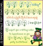 DJ O' Lucky is a fun shamrock font for St. Patrick's Day by DJ Inkers